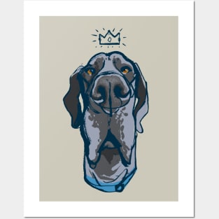 Great Dane,Deutsche Dogge the king, drawing for dog lovers Posters and Art